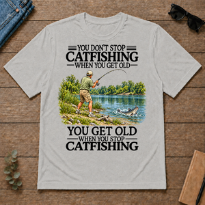 Don't Stop Cat Fishing Vintage - ash - TS2D-Ash