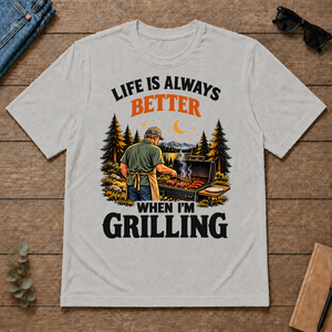 Retro Life Is Always Better When I Am Grilling - ash - TS2D-Ash