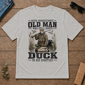 Old Man Hunting Duck In His Eighties - ash - TS2D-Ash