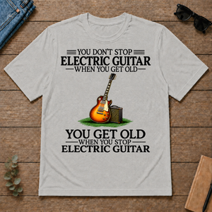 Don't Stop Playing Electric Guitar Vintage Art - ash - TS2D-Ash