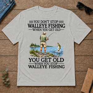 Don't Stop Walleye Fishing Vintage - ash - TS2D-Ash
