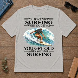 Don't Stop Surfing Vintage Art - ash - TS2D-Ash