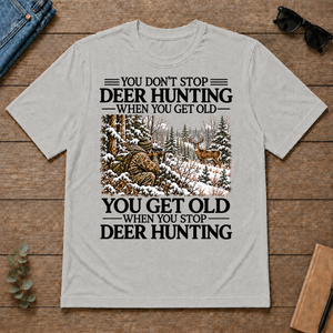 Don't Stop Whitetail Deer Hunting Snow - ash - TS2D-Ash
