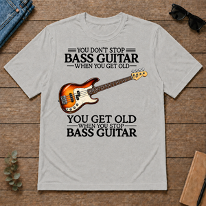 Don't Stop Playing Bass Guitar Vintage Art - ash - TS2D-Ash