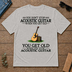 Don't Stop Playing Acoustic Guitar Vintage Art - ash - TS2D-Ash