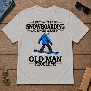I Just Want To Go Snowboarding Vintage - ash - TS2D-Ash