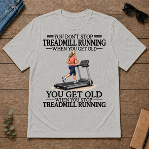 Don't Stop Treadmill Running Woman - ash - TS2D-Ash