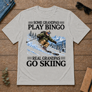 Some Grandpas Play Bingo Real Grandpas Go Skiing - ash - TS2D-Ash