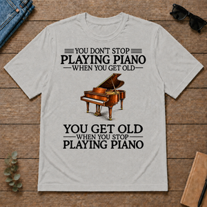 Don't Stop Playing Piano Vintage Art - ash - TS2D-Ash