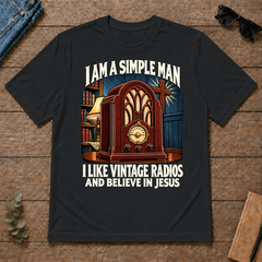 I Like Vintage Radios & Believe In Jesus - black - TS2D-Black