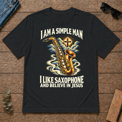 I Like Saxophone & Believe In Jesus - black - TS2D-Black
