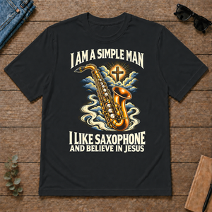 I Like Saxophone & Believe In Jesus - black - TS2D-Black