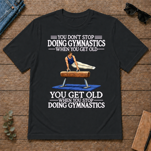 Old Man Don't Stop Gymnastics - black - TS2D-Black