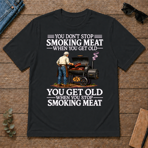 Old Man Don't Stop Smoking Meat - black - TS2D-Black