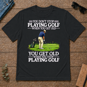 Old Man Don't Stop Golf - black - TS2D-Black
