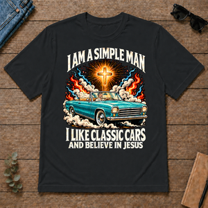 I Like Classic Cars & Believe In Jesus - black - TS2D-Black