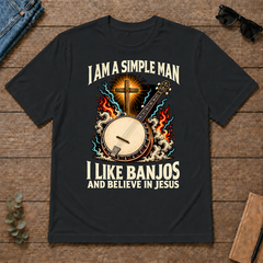 I Like Banjos & Believe In Jesus - black - TS2D-Black