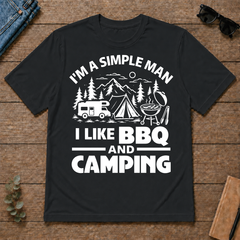 I Like BBQ And Camping - black - TS2D-Black
