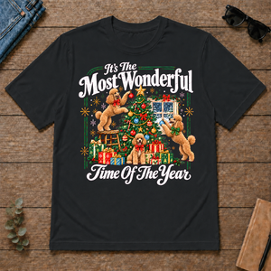 Wonderful Christmas Poodle - black - TS2D-Black