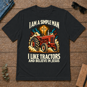 I Like Tractors & Believe In Jesus - black - TS2D-Black