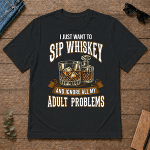 Vintage Black I Just Want To Sip Whiskey - black - TS2D-Black