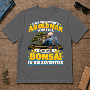 Yellow An Old Man Still Grows Bonsai In His Seventies - charcoal - TS2D-Charcoal
