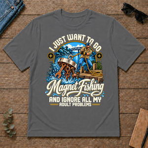 I Just Want To Go Magnet Fishing & Ignore All Adult Problems - charcoal - TS2D-Charcoal