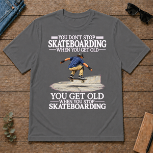 Old Man Don't Stop Skateboarding - charcoal - TS2D-Charcoal