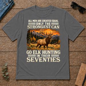 Elk Hunting Strongest Man In Seventies - charcoal - TS2D-Charcoal