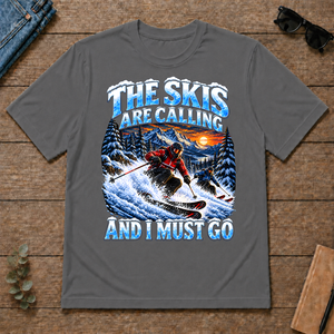 Skis Are Calling And I Must Go - charcoal - TS2D-Charcoal