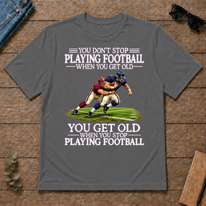 Old Man Don't Stop Football - charcoal - TS2D-Charcoal