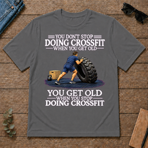 Old Man Don't Stop CrossFit - charcoal - TS2D-Charcoal
