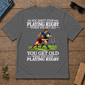 Old Man Don't Stop Rugby - charcoal - TS2D-Charcoal