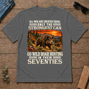Wild Boar Hunting Strongest Man In Seventies - charcoal - TS2D-Charcoal