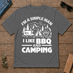 I Like BBQ And Camping - charcoal - TS2D-Charcoal
