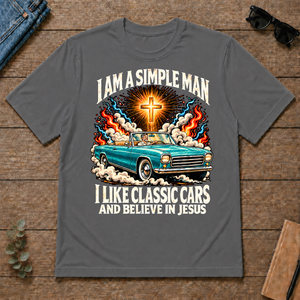 I Like Classic Cars & Believe In Jesus - charcoal - TS2D-Charcoal