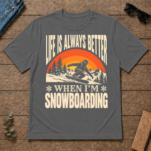 Vintage Life Is Always Better When I Am Snowboarding - charcoal - TS2D-Charcoal