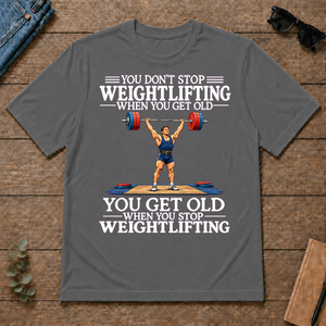 Old Man Don't Stop Weightlifting - charcoal - TS2D-Charcoal