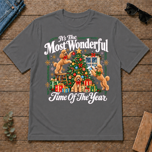 Wonderful Christmas Poodle - charcoal - TS2D-Charcoal