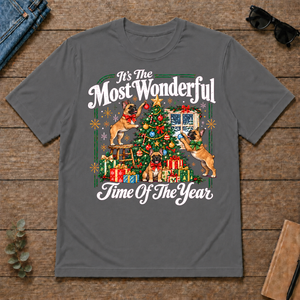 Wonderful Christmas French Bulldog - charcoal - TS2D-Charcoal
