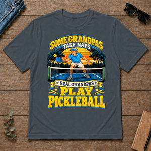 Real Grandpas Play Pickleball - dark-heather - TS2D-DarkHeather