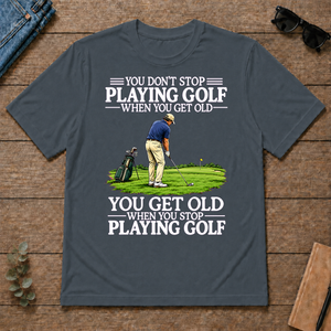 Old Man Don't Stop Golf - dark-heather - TS2D-DarkHeather
