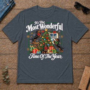 Wonderful Christmas Dachshund - dark-heather - TS2D-DarkHeather