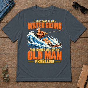 I Just Want To Go Water Skiing - dark-heather - TS2D-DarkHeather