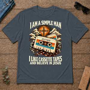 I Like Cassette Tapes & Believe In Jesus - dark-heather - TS2D-DarkHeather