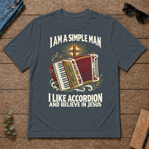 I Like Accordion & Believe In Jesus - dark-heather - TS2D-DarkHeather