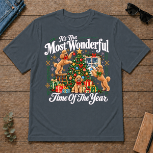 Wonderful Christmas Poodle - dark-heather - TS2D-DarkHeather