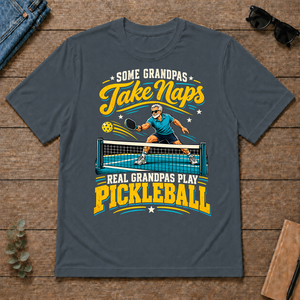 Grandpas Play Pickleball - dark-heather - TS2D-DarkHeather