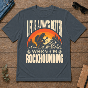 Vintage Life Is Always Better When I Am Rockhounding - dark-heather - TS2D-DarkHeather