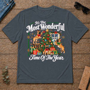 Wonderful Christmas French Bulldog - dark-heather - TS2D-DarkHeather